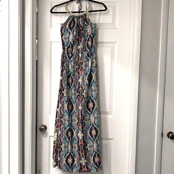 Derek Printed Maxi Dress Size Small - Picture 1 of 8